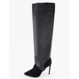 JIMMY CHOO Stiletto Stiefel mit abnehmbaren Gamaschen schwarz 38 Pre-owned Designer Secondhand Luxurylove.