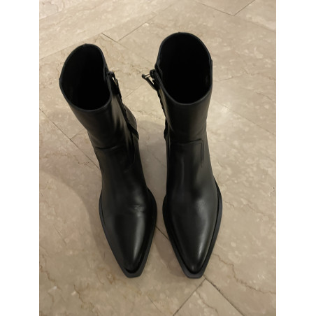STUART WEITZMAN Western Ankle Boots schwarz 41 NEU Pre-owned Designer Secondhand Luxurylove