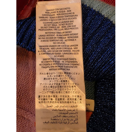 GUCCI Strickpullover Katze Rainbow Streifen S Pre-owned Designer Secondhand Luxurylove.