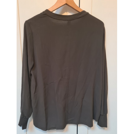 MARC CAIN Braune Tunika mit Faltenwurf - Pre-loved Designer Second Hand | LUXURYLOVE