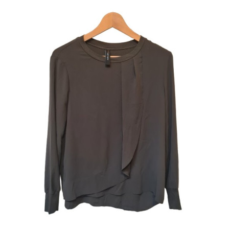 MARC CAIN Brown tunic with pleats - Pre-loved Designer Second Hand | LUXURYLOVE