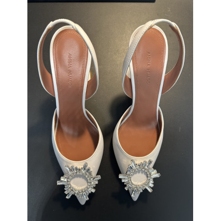 AMINA MUADDI Begum 95 Crystal slingback pumps - Pre-loved Designer Second Hand | LUXURYLOVE