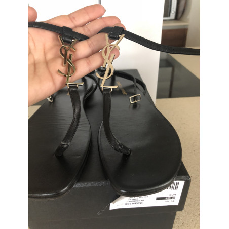 SAINT LAURENT Sandalen YSL Logo