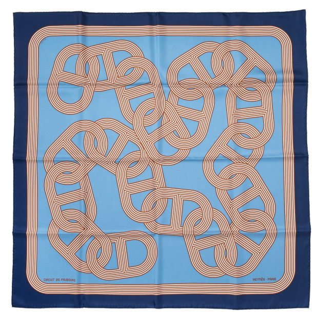 HERMÈS Seidentuch Foulard Carré 90 "Circuit 24 Faubourg" - NEU - Pre-loved Designer Second Hand | LUXURYLOVE