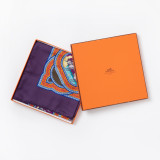 Silk scarf foulard Carré 90 "Qalamdan"