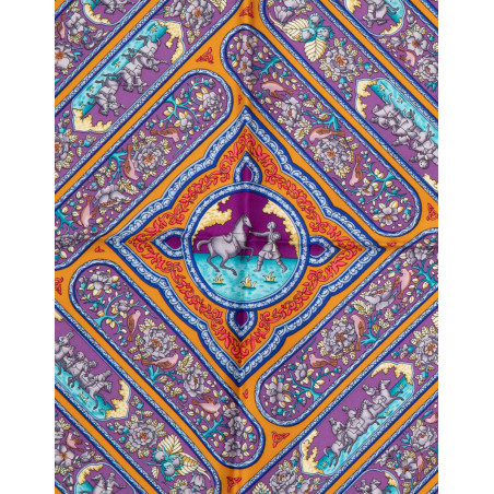 HERMÈS Silk scarf foulard Carré 90 "Qalamdan" - Pre-loved Designer Second Hand | LUXURYLOVE
