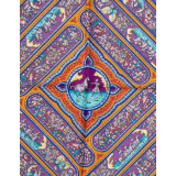 Silk scarf foulard Carré 90 "Qalamdan"