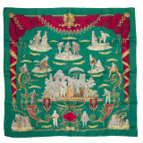 Silk scarf foulard Carré 90 Jacquard "La comédie Italienne"