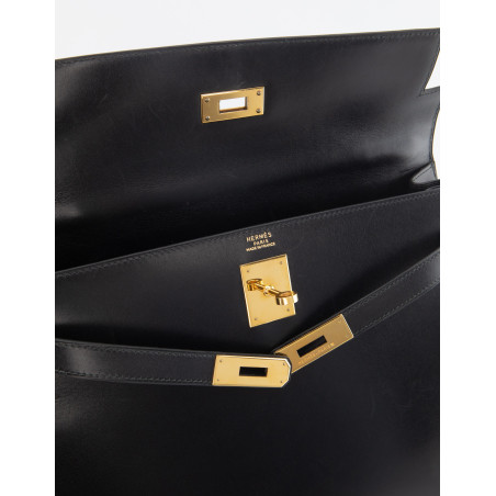 HERMÈS Kelly 32 Sellier Boxleder noir 1995 Pre-owned Designer Secondhand Luxurylove