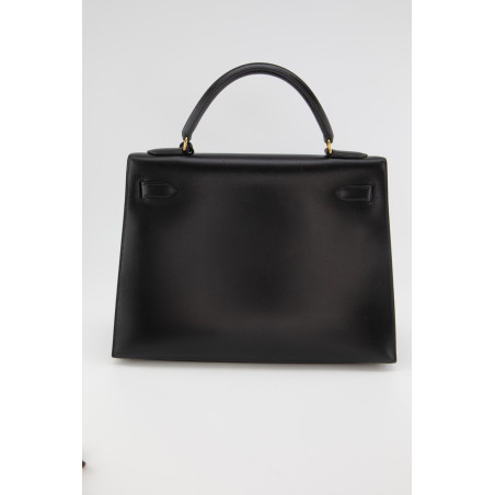 HERMÈS Kelly 32 Sellier Boxleder noir 1995 Pre-owned Designer Secondhand Luxurylove
