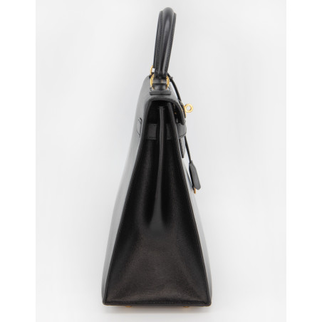 HERMÈS Kelly 32 Sellier Boxleder noir 1995 Pre-owned Designer Secondhand Luxurylove