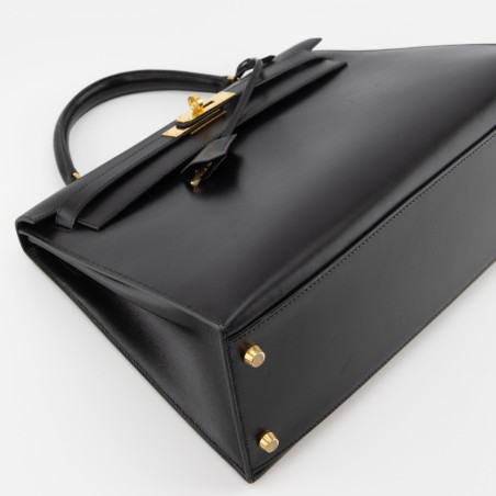 HERMÈS Kelly 32 Sellier Boxleder noir 1995 Pre-owned Designer Secondhand Luxurylove