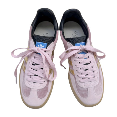 GUCCI x ADIDAS GUCCI X ADIDAS Gazelle Pink Velvet sneakers - NEU - Pre-loved Designer Second Hand | LUXURYLOVE