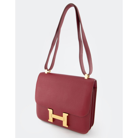 HERMÈS Constance 24 Epsom leather Rubis - Pre-loved Designer Second Hand | LUXURYLOVE