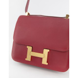 Constance 24 Epsom leather Rubis