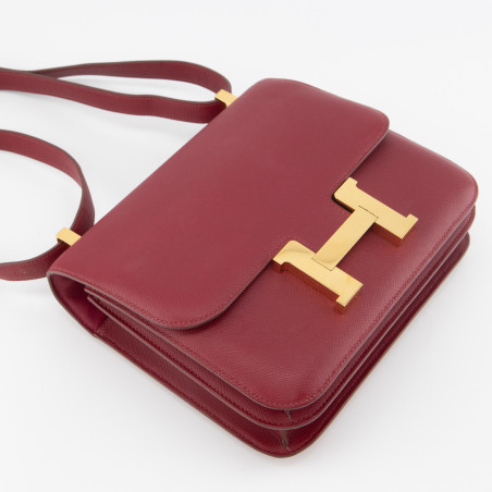 HERMÈS Constance 24 Epsom leather Rubis - Pre-loved Designer Second Hand | LUXURYLOVE
