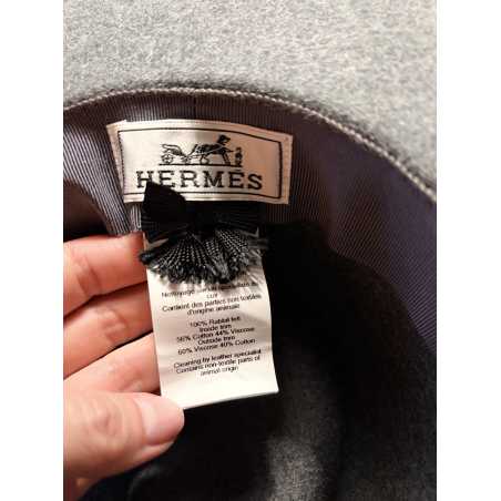 HERMÈS Felt chipboard fedora chipboard hat made from rabbit felt - Pre-loved Designer Second Hand | LUXURYLOVE