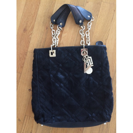 Versace Handtasche schwer mit Ponyfell