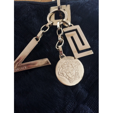 Versace Handtasche schwer mit Ponyfell