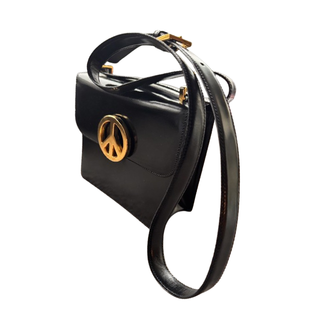 MOSCHINO Vintage Redwall Peace Flap Bag - Pre-loved Designer Second Hand | LUXURYLOVE