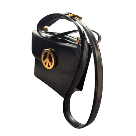 MOSCHINO Vintage Redwall Peace Flap Bag - Pre-loved Designer Second Hand | LUXURYLOVE