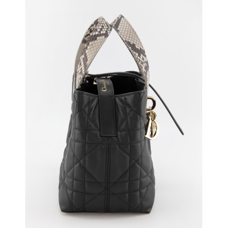 DIOR Toujours Vertical Tote small in portrait format with python - Pre-loved Designer Second Hand | LUXURYLOVE