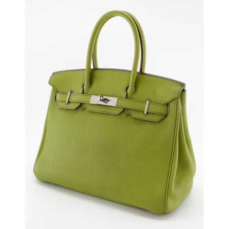 HERMÈS Birkin Bag 30 Togo Vert Anis 2003 - Pre-loved Designer Second Hand | LUXURYLOVE
