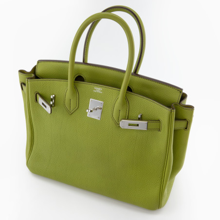 HERMÈS Birkin Bag 30 Togo Vert Anis 2003 - Pre-loved Designer Second Hand | LUXURYLOVE