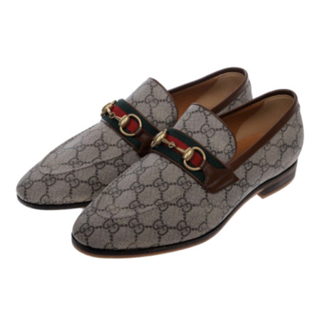 GUCCI Horsebit Loafer GG Supreme Canvas - NEW - Pre-loved Designer Second Hand | LUXURYLOVE