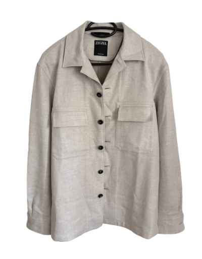 Z ZEGNA Crossover-Leinenhemd - NEU - Pre-loved Designer Second Hand | LUXURYLOVE
