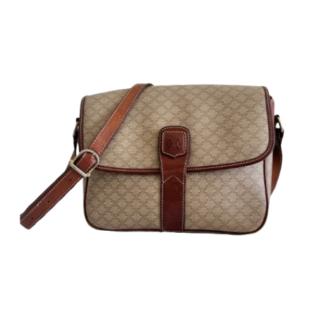 CÉLINE Vintage Macadam Flap Schultertasche - Pre-loved Designer Second Hand | LUXURYLOVE