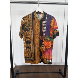 VERSACE Kurzarmhemd Seltener Patchwork-Print - NEU - Pre-loved Designer Second Hand | LUXURYLOVE