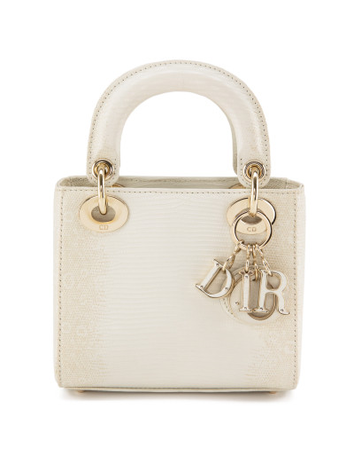 DIOR Lady Dior mini Lizard - Pre-loved Designer Second Hand | LUXURYLOVE