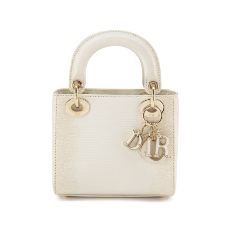 DIOR Lady Dior mini Lizard - Pre-loved Designer Second Hand | LUXURYLOVE