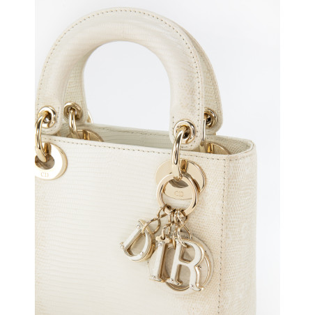 DIOR Lady Dior mini Lizard - Pre-loved Designer Second Hand | LUXURYLOVE