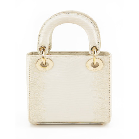 DIOR Lady Dior mini Lizard - Pre-loved Designer Second Hand | LUXURYLOVE