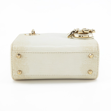 DIOR Lady Dior mini Lizard - Pre-loved Designer Second Hand | LUXURYLOVE