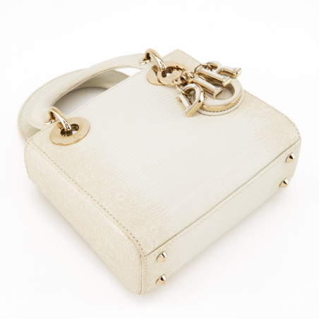 DIOR Lady Dior mini Lizard - Pre-loved Designer Second Hand | LUXURYLOVE