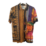 Kurzarmhemd Seltener Patchwork-Print (Grösse S)