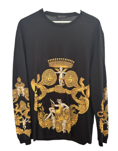 VERSACE Longsleeve Baroque Print - NEW - Pre-loved Designer Second Hand | LUXURYLOVE