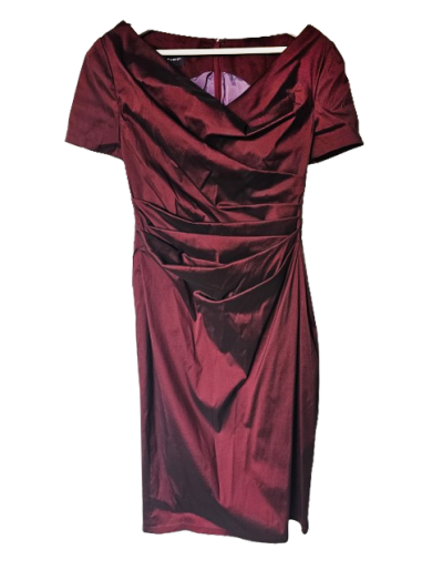 TALBOT RUNHOF Stretch chipboard dress with draping - Pre-loved Designer Second Hand | LUXURYLOVE