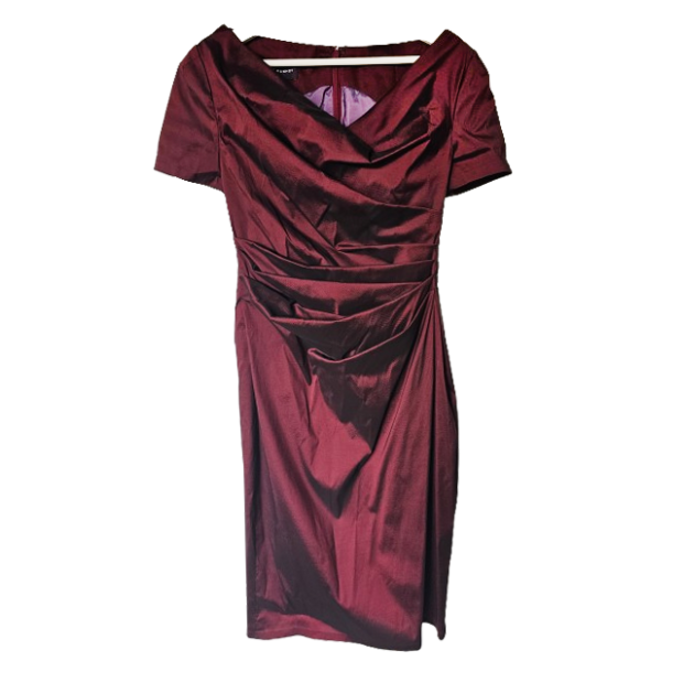 TALBOT RUNHOF Stretch chipboard dress with draping - Pre-loved Designer Second Hand | LUXURYLOVE