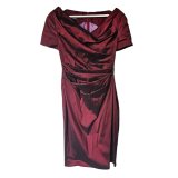 Stretch chipboard dress with draping