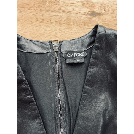 TOM FORD Drapiertes Leder-Midikleid - NEU- Pre-loved Designer Second Hand | LUXURYLOVE