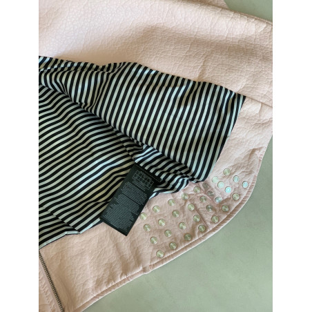 GUESS Biker Lederjacke vegan pink